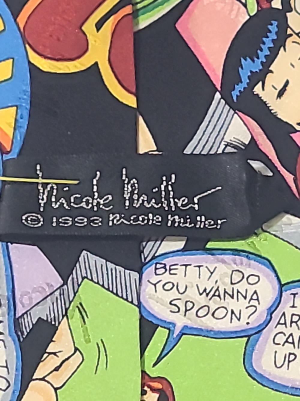 Nicole Miller Multicolor Comic Pop Archi Art Necktie - Picture 7 of 9